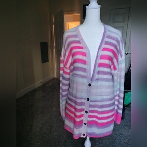 Oversized Striped Pink and Purple Women's Sweater TORRID (Fits a Size S Or M)